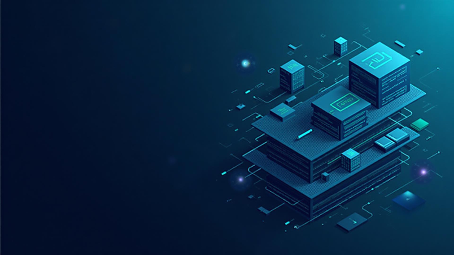 Abstract coding visualization with geometric shapes